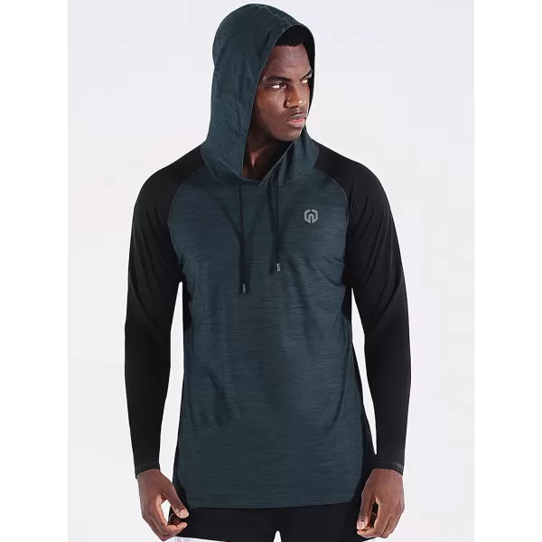 NELEUS Men's Running Shirt Long Sleeve Workout Shirts with Hoods