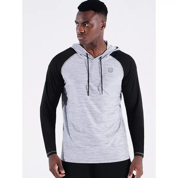 NELEUS Men's Running Shirt Long Sleeve Workout Shirts with Hoods
