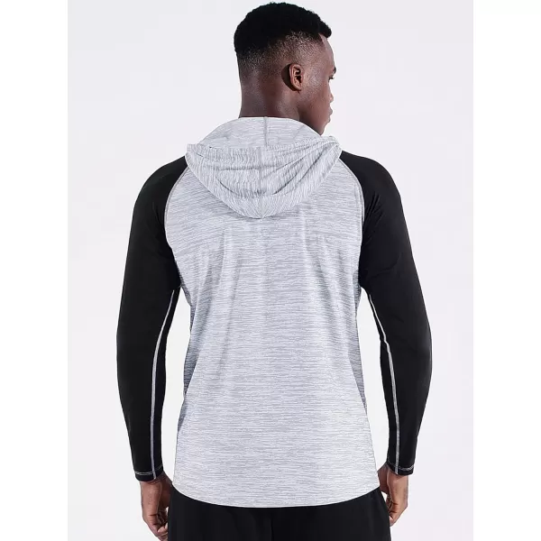 NELEUS Men's Running Shirt Long Sleeve Workout Shirts with Hoods