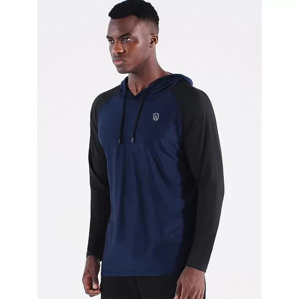 NELEUS Men's Running Shirt Long Sleeve Workout Shirts with Hoods