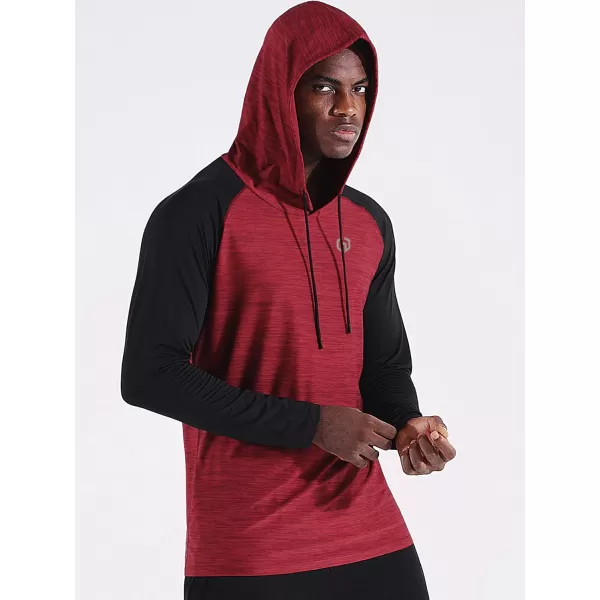 NELEUS Men's Running Shirt Long Sleeve Workout Shirts with Hoods