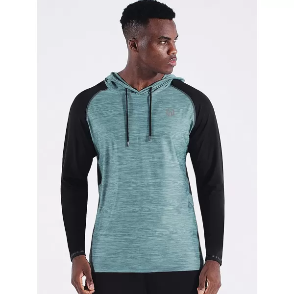 NELEUS Men's Running Shirt Long Sleeve Workout Shirts with Hoods