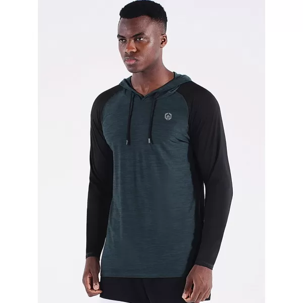 NELEUS Men's Running Shirt Long Sleeve Workout Shirts with Hoods