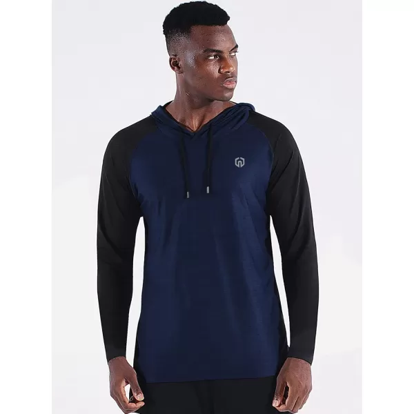 NELEUS Men's Running Shirt Long Sleeve Workout Shirts with Hoods