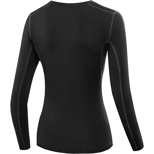 NELEUS Women's 3 Pack Athletic Compression Long Sleeve T Shirt Dry Fit