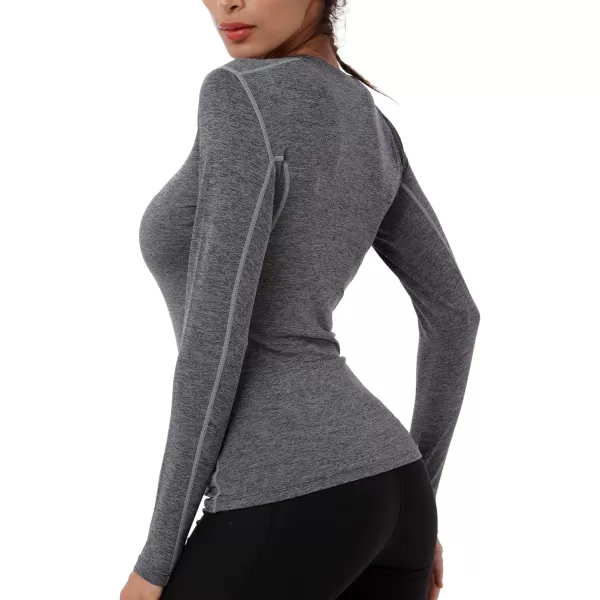 NELEUS Women's 3 Pack Athletic Compression Long Sleeve T Shirt Dry Fit