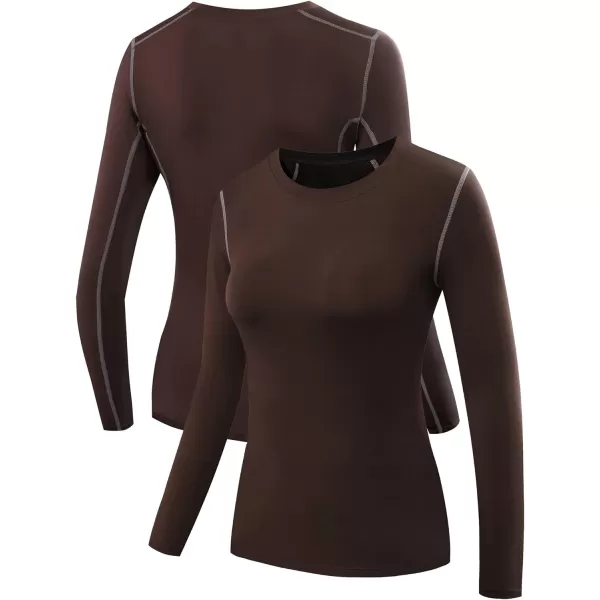 NELEUS Women's 3 Pack Athletic Compression Long Sleeve T Shirt Dry Fit