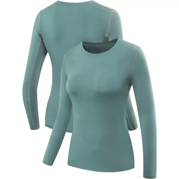 NELEUS Women's 3 Pack Athletic Compression Long Sleeve T Shirt Dry Fit