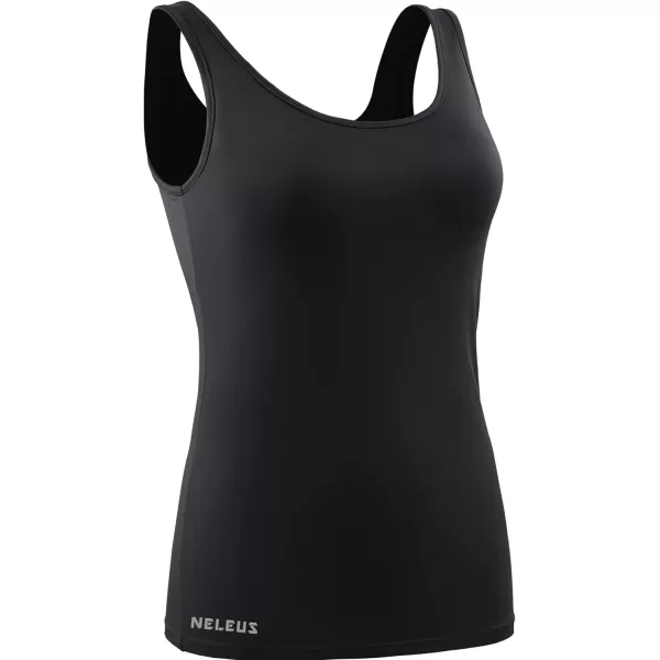 NELEUS Women's 3 Pack Athletic Compression Tank Top with Sport Bra Running Shirt