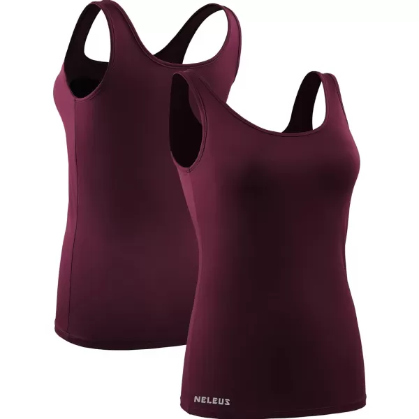 NELEUS Women's 3 Pack Athletic Compression Tank Top with Sport Bra Running Shirt