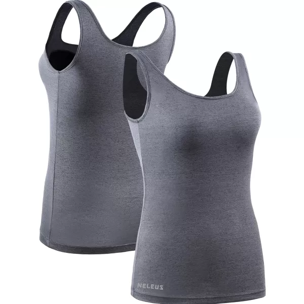 NELEUS Women's 3 Pack Athletic Compression Tank Top with Sport Bra Running Shirt