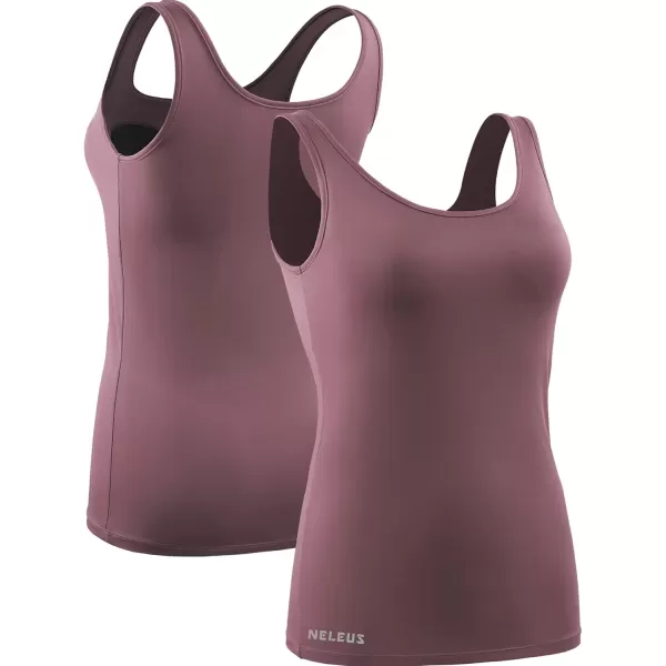 NELEUS Women's 3 Pack Athletic Compression Tank Top with Sport Bra Running Shirt