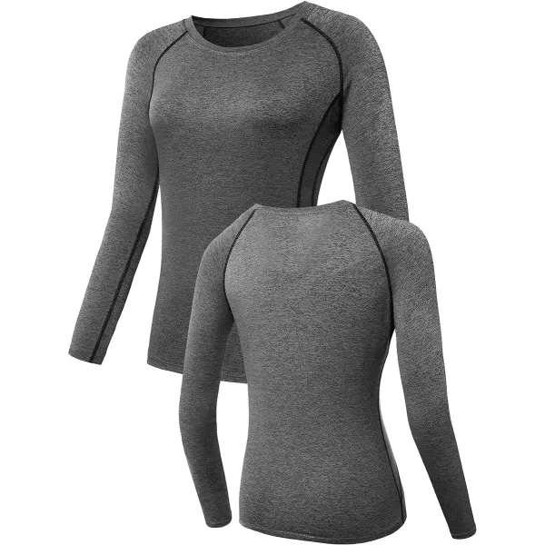 NELEUS Women's 3 Pack Compression Shirts Long Sleeve Yoga Athletic Running T Shirt