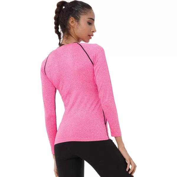 NELEUS Women's 3 Pack Compression Shirts Long Sleeve Yoga Athletic Running T Shirt