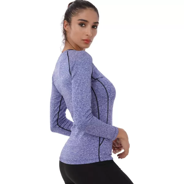 NELEUS Women's 3 Pack Compression Shirts Long Sleeve Yoga Athletic Running T Shirt