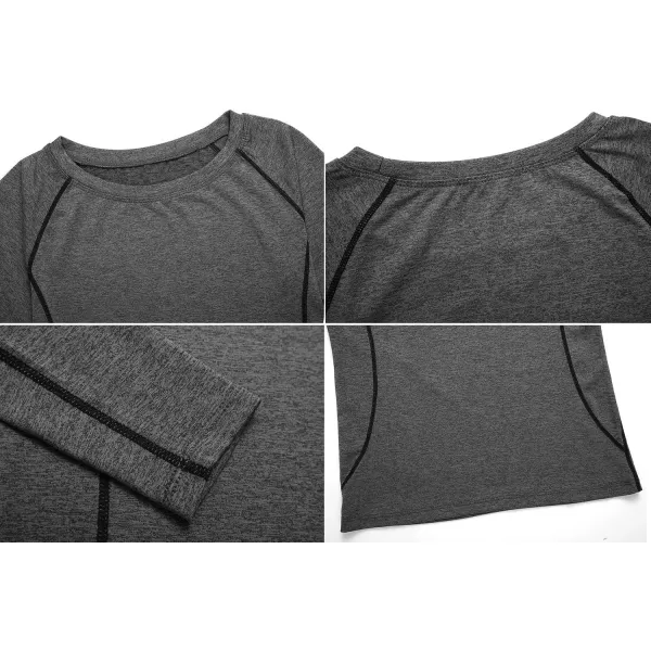 NELEUS Women's 3 Pack Compression Shirts Long Sleeve Yoga Athletic Running T Shirt