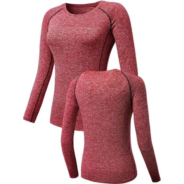 NELEUS Women's 3 Pack Compression Shirts Long Sleeve Yoga Athletic Running T Shirt