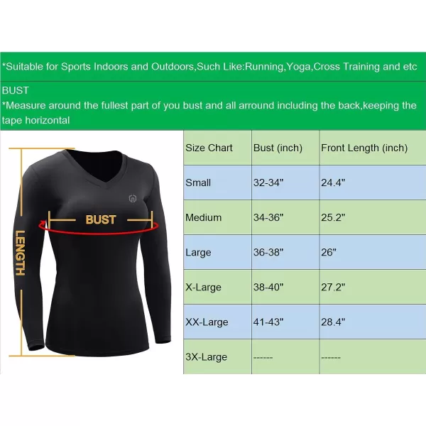 NELEUS Women's 3 Pack Compression Shirts Long Sleeve Yoga Athletic Running T Shirt