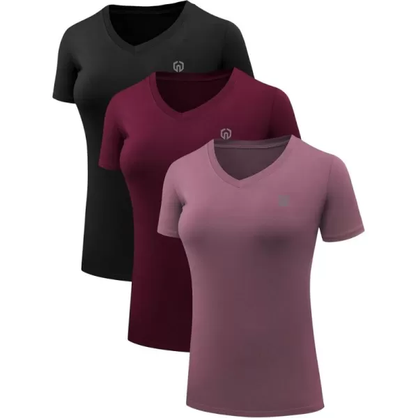NELEUS Women's 3 Pack Compression Workout Athletic Shirt