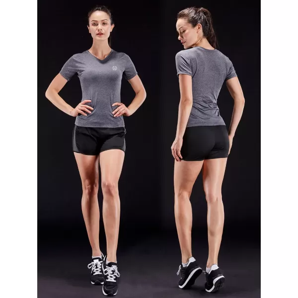 NELEUS Women's 3 Pack Compression Workout Athletic Shirt