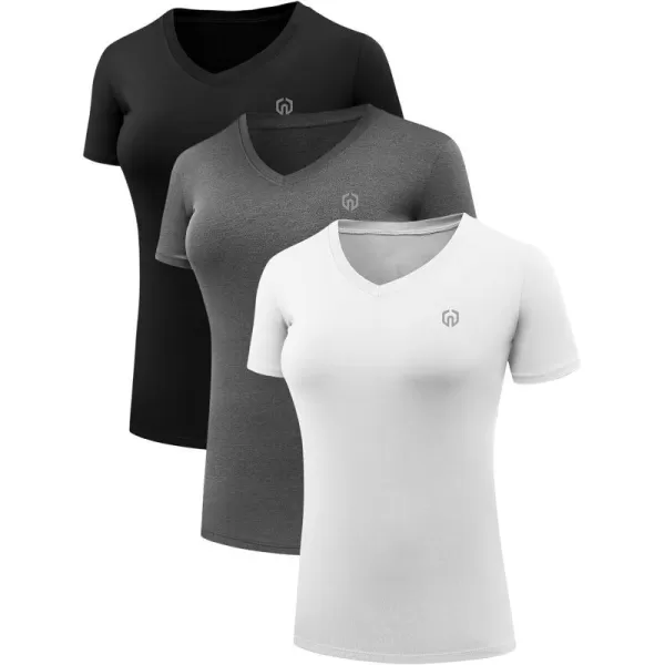 NELEUS Women's 3 Pack Compression Workout Athletic Shirt