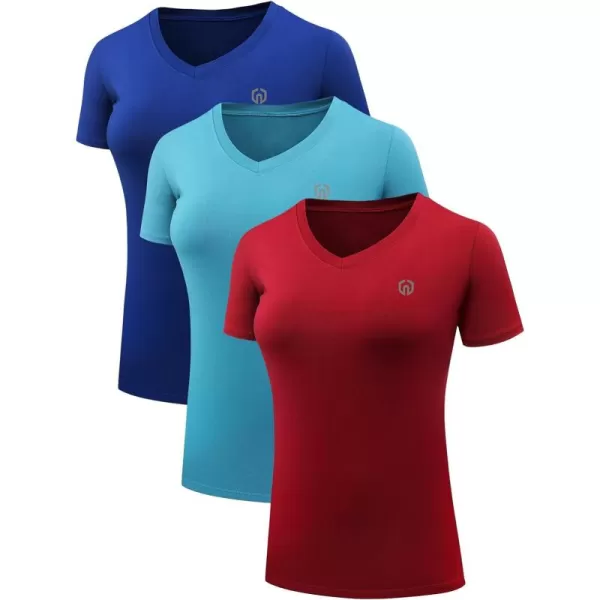 NELEUS Women's 3 Pack Compression Workout Athletic Shirt