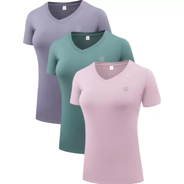 NELEUS Women's 3 Pack Compression Workout Athletic Shirt