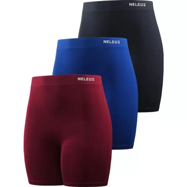 NELEUS Women's 4" Running Short 3 Pack High Waist Yoga Shorts