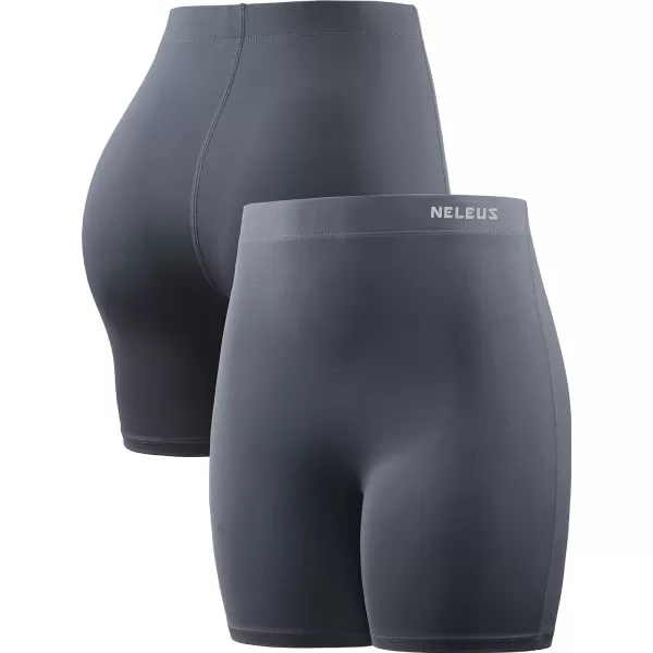 NELEUS Women's 4" Running Short 3 Pack High Waist Yoga Shorts