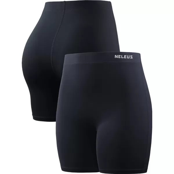 NELEUS Women's 4" Running Short 3 Pack High Waist Yoga Shorts