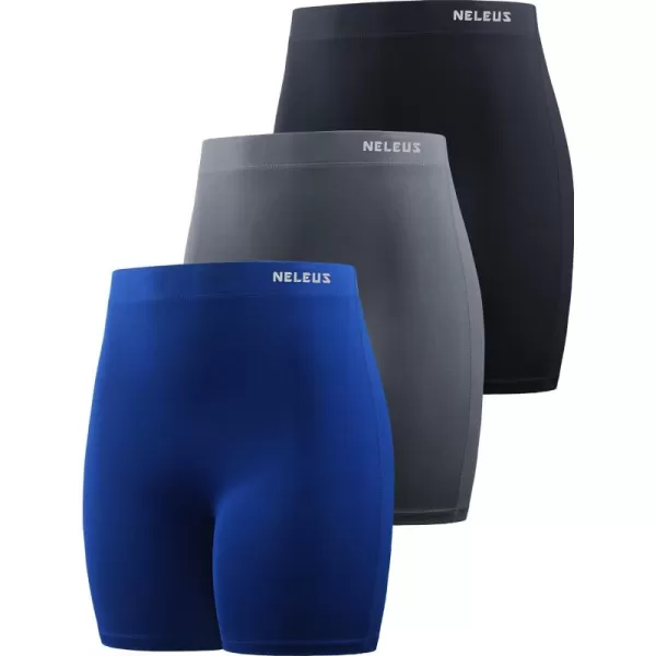 NELEUS Women's 4" Running Short 3 Pack High Waist Yoga Shorts