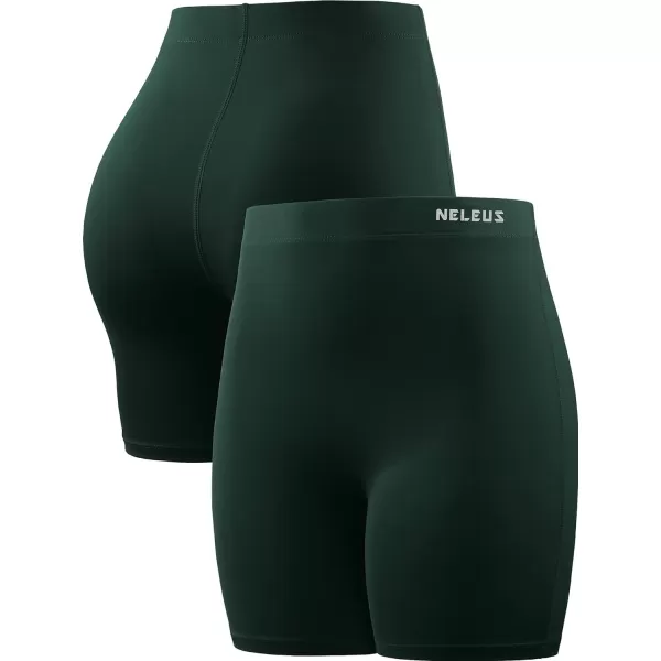 NELEUS Women's 4" Running Short 3 Pack High Waist Yoga Shorts