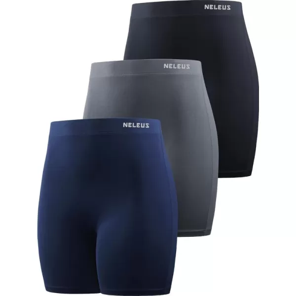 NELEUS Women's 4" Running Short 3 Pack High Waist Yoga Shorts