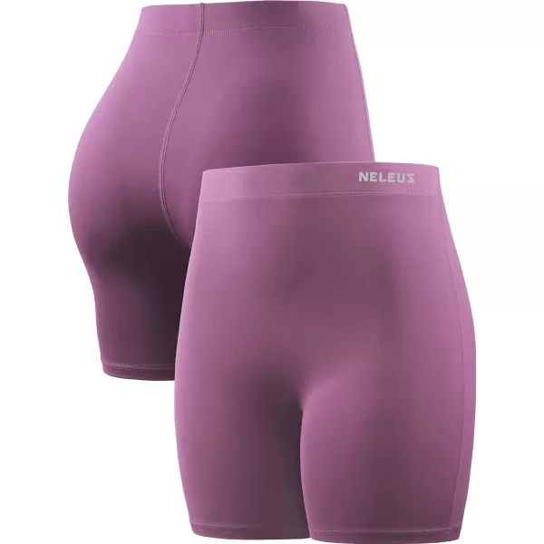 NELEUS Women's 4" Running Short 3 Pack High Waist Yoga Shorts