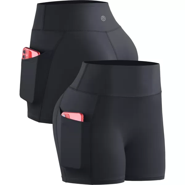 NELEUS Women's 4" Running Short 3 Pack High Waist Yoga Shorts