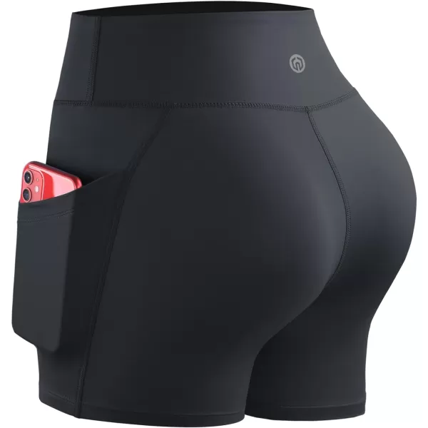 NELEUS Women's 4" Running Short 3 Pack High Waist Yoga Shorts