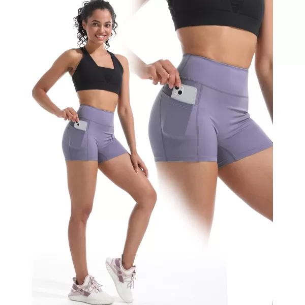NELEUS Women's 4" Running Short 3 Pack High Waist Yoga Shorts