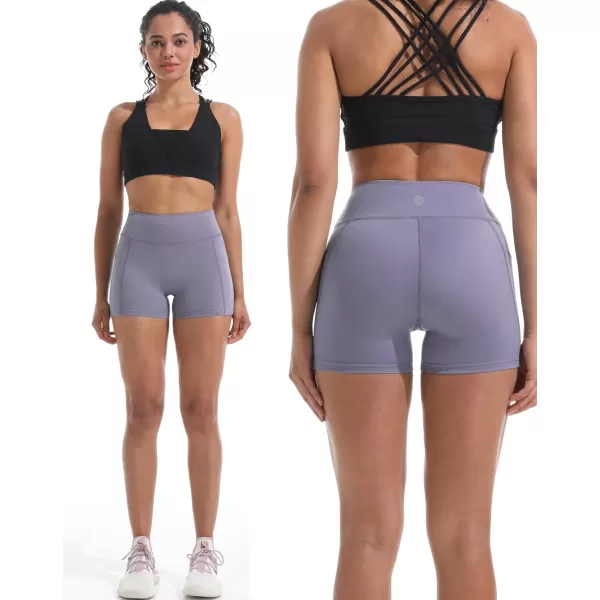 NELEUS Women's 4" Running Short 3 Pack High Waist Yoga Shorts
