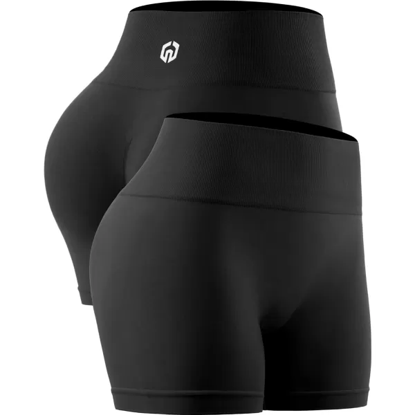 NELEUS Women's 4" Running Short 3 Pack High Waist Yoga Shorts