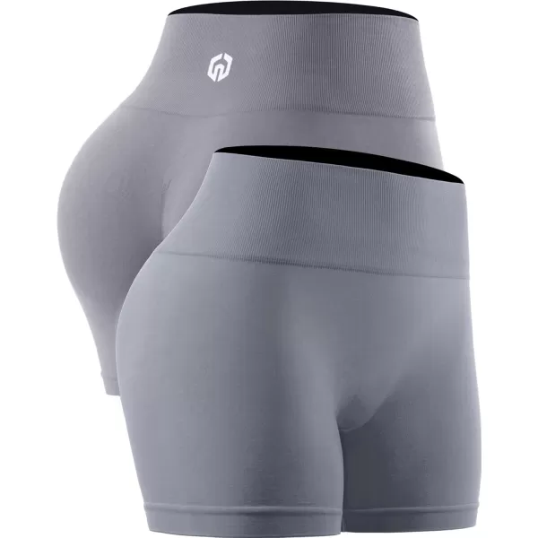 NELEUS Women's 4" Running Short 3 Pack High Waist Yoga Shorts