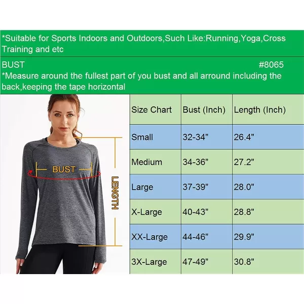NELEUS Women's Dry Fit Workout Running Long Sleeve Shirt