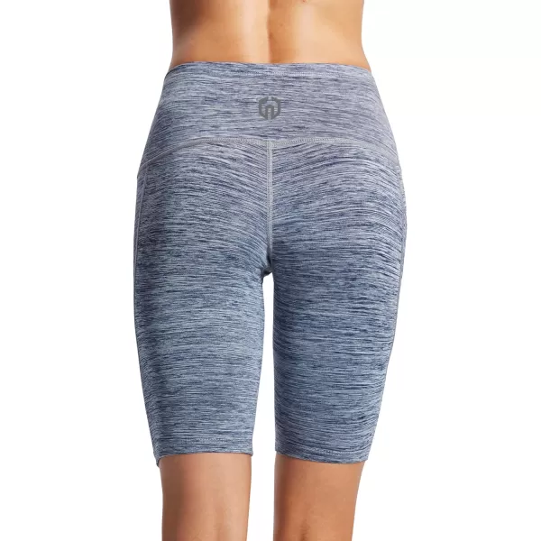 NELEUS Women's High Waist Yoga Shorts Tummy Control Workout Running Compression Shorts with Pocket