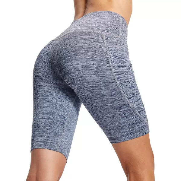 NELEUS Women's High Waist Yoga Shorts Tummy Control Workout Running Compression Shorts with Pocket