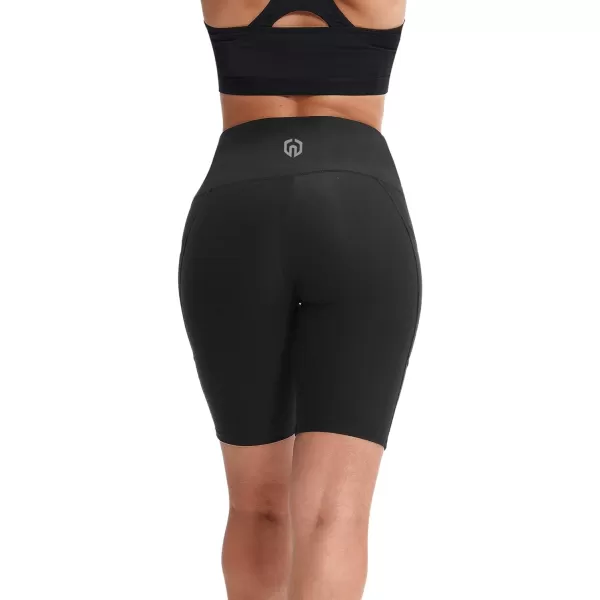 NELEUS Women's High Waist Yoga Shorts Tummy Control Workout Running Compression Shorts with Pocket