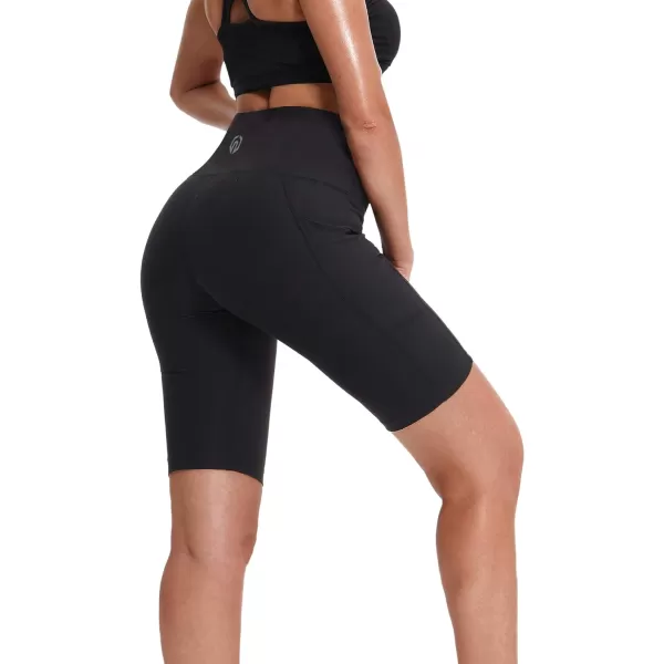 NELEUS Women's High Waist Yoga Shorts Tummy Control Workout Running Compression Shorts with Pocket