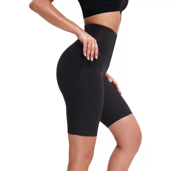 NELEUS Women's High Waist Yoga Shorts Tummy Control Workout Running Compression Shorts with Pocket