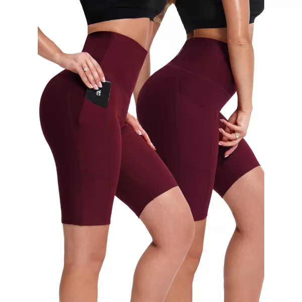 NELEUS Women's High Waist Yoga Shorts Tummy Control Workout Running Compression Shorts with Pocket