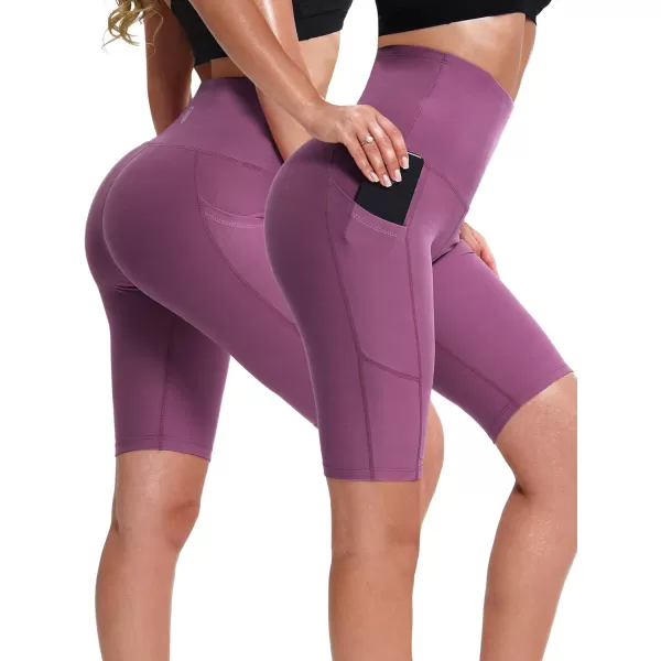 NELEUS Women's High Waist Yoga Shorts Tummy Control Workout Running Compression Shorts with Pocket