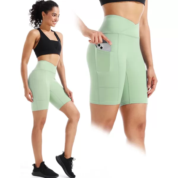 NELEUS Women's High Waist Yoga Shorts Tummy Control Workout Running Compression Shorts with Pocket
