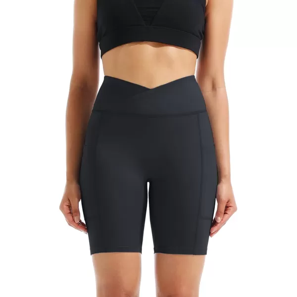 NELEUS Women's High Waist Yoga Shorts Tummy Control Workout Running Compression Shorts with Pocket